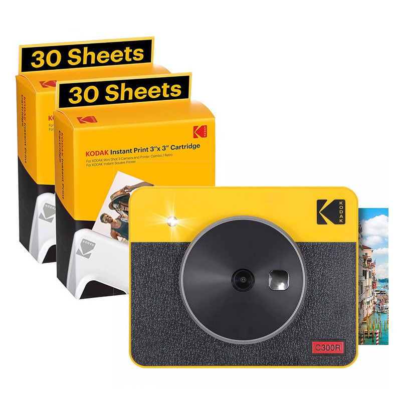 Kodak Mini Shot 2 żółty Retro + wkłady