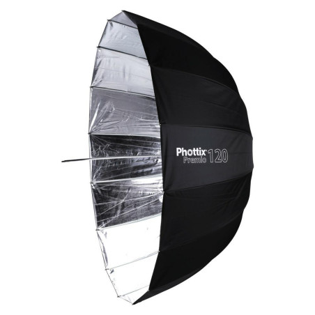Phottix Premio parasol 120cm srebrny + dyfuzor