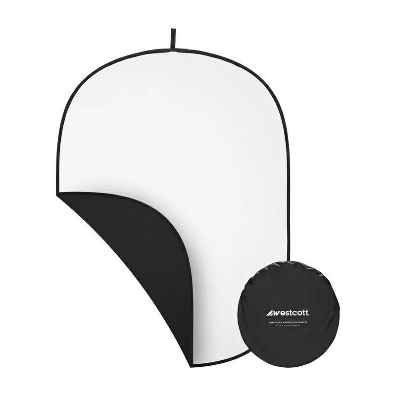WESTCOTT Składane tło 2-in-1 Black &