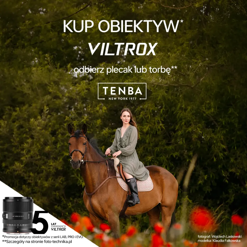 Promocja „Kup obiektyw Viltrox i odbierz plecak Tenba"